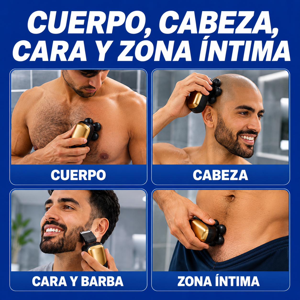Kit de Afeitado Eléctrico - Sin irritación. Sin cortes. Sin esfuerzo.