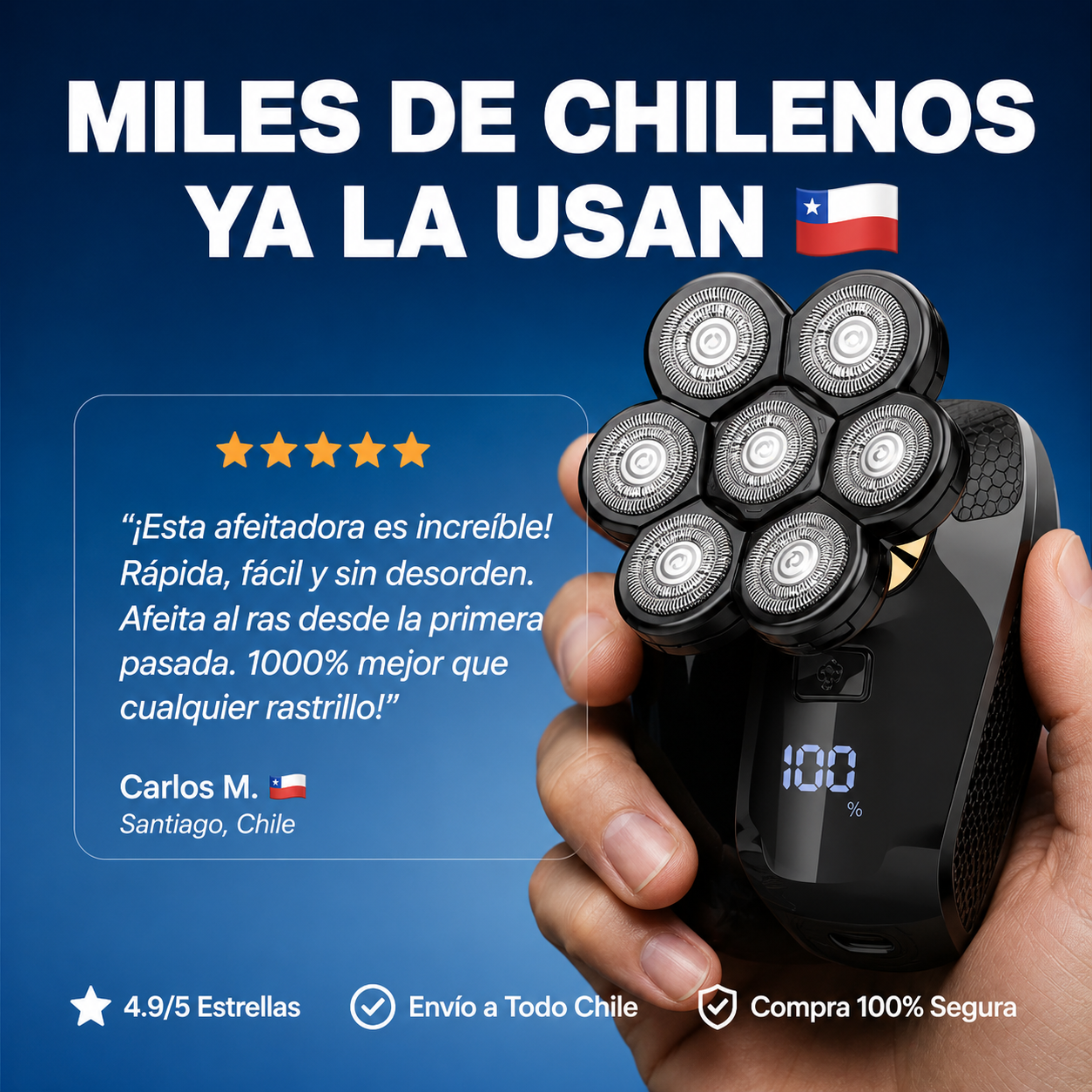 Kit de Afeitado Eléctrico - Sin irritación. Sin cortes. Sin esfuerzo.